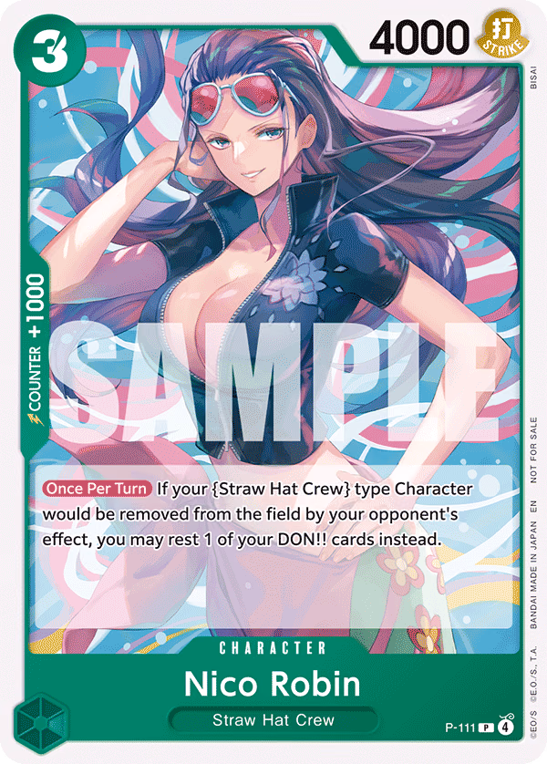 Nico Robin (Heroines Battle Pack) One Piece card (P-111, Promotion Cards)