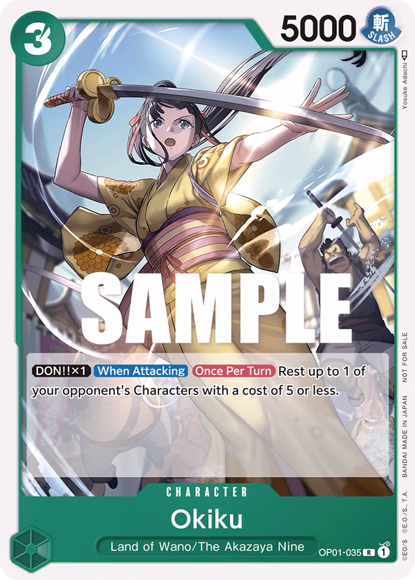 Okiku (Tournament Pack Vol. 4) One Piece card (OP01-035, Promotion Cards)