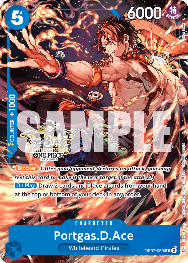 Portgas.D.Ace (3rd Anniversary Treasure Campaign Pack) One Piece card (OP07-053, Promotion Cards)