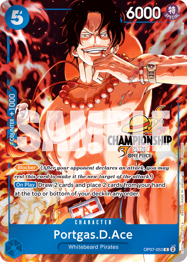 Portgas.D.Ace (CS 25-26 Celebration Pack) One Piece card (OP07-053, Promotion Cards)