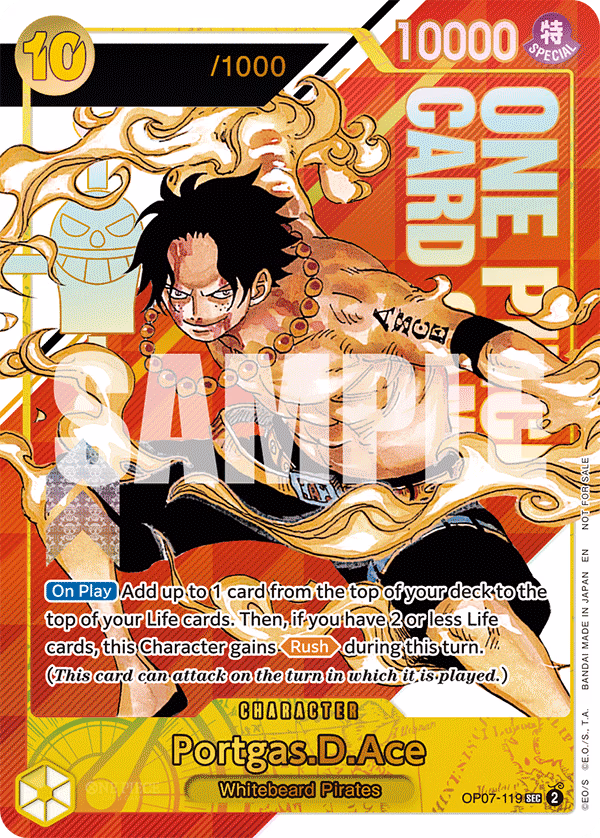 Portgas.D.Ace (Serial Numbered) One Piece card (OP07-119, Promotion Cards)