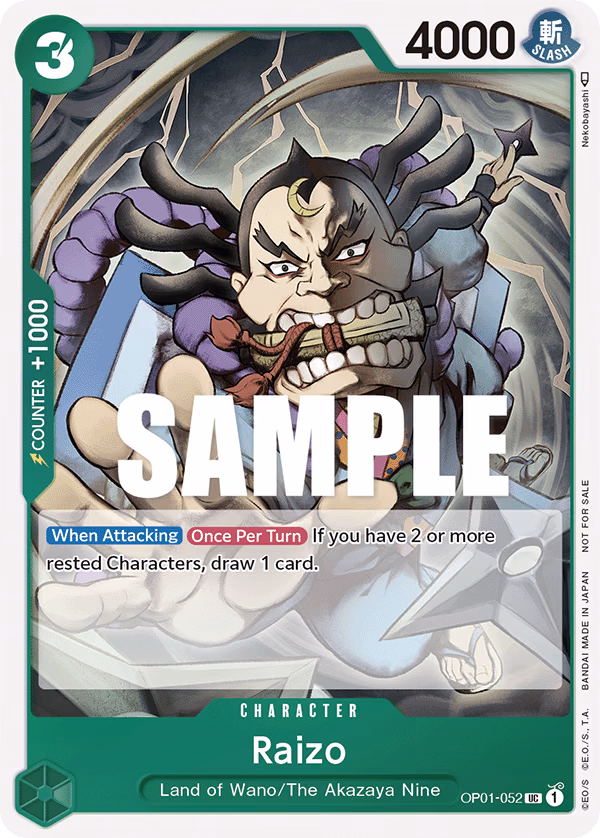 Raizo (CS 2023 Event Pack) One Piece card (OP01-052, Promotion Cards)