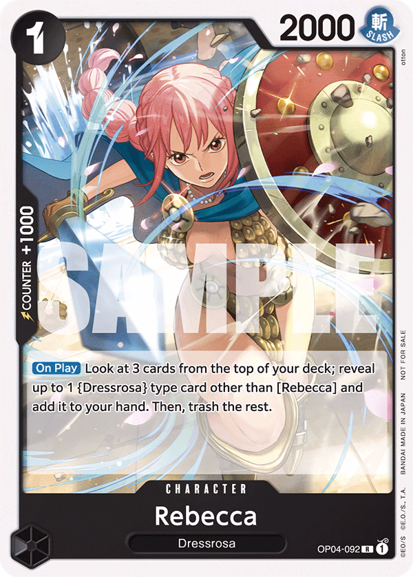 Rebecca (Tournament Pack 2025 Vol. 2) One Piece card (OP04-092, Promotion Cards)