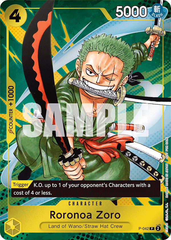 Roronoa Zoro (Event Pack Vol. 3) One Piece card (P-042, Promotion Cards)