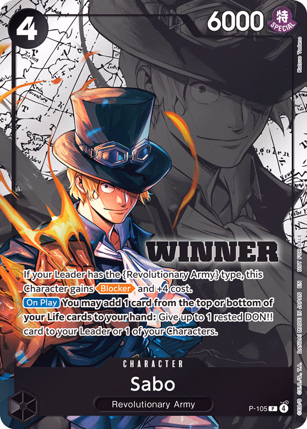 Sabo (Winner Pack 2026 Vol. 2) One Piece card (P-105, Promotion Cards)
