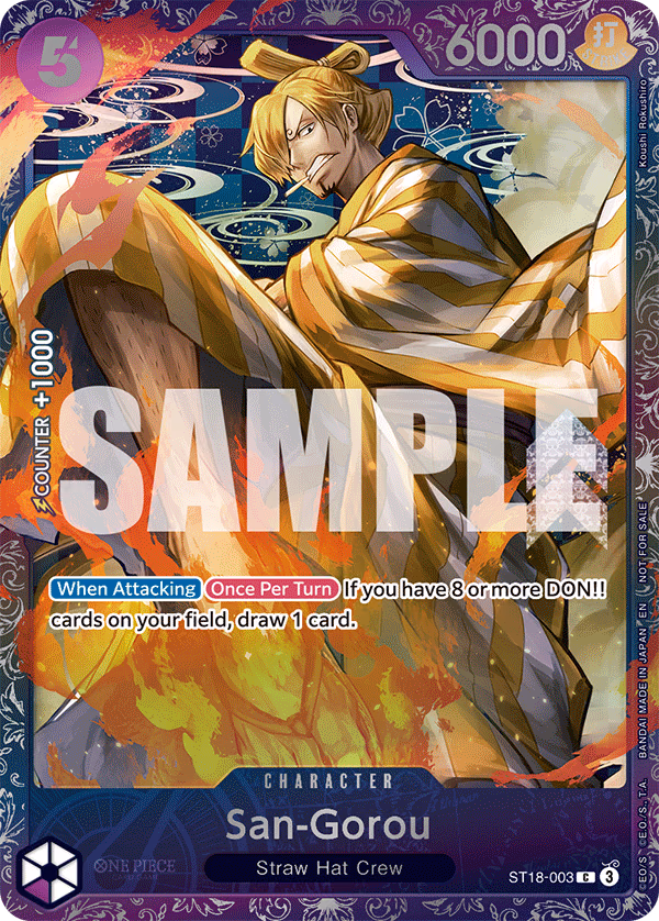 San-Gorou (Treasure Cup 2025) One Piece card (ST18-003, Promotion Cards)