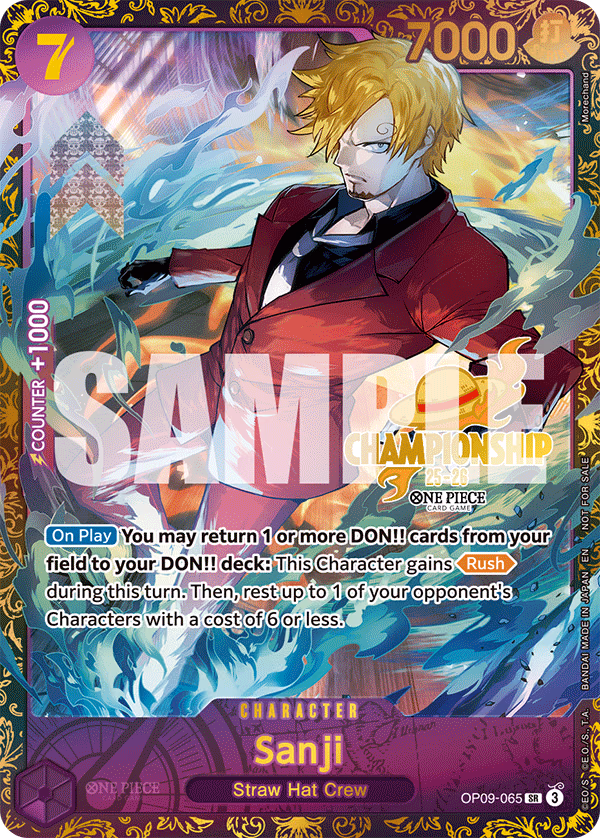 Sanji (Championship 25-26 Regionals Season 1) One Piece card (OP09-065, Promotion Cards)