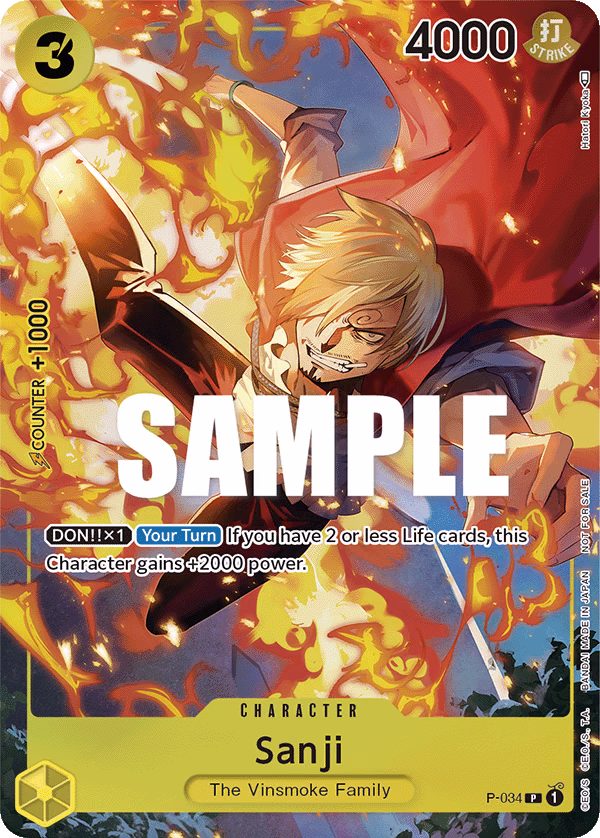 Sanji (Event Pack Vol. 2) One Piece card (P-034, Promotion Cards)