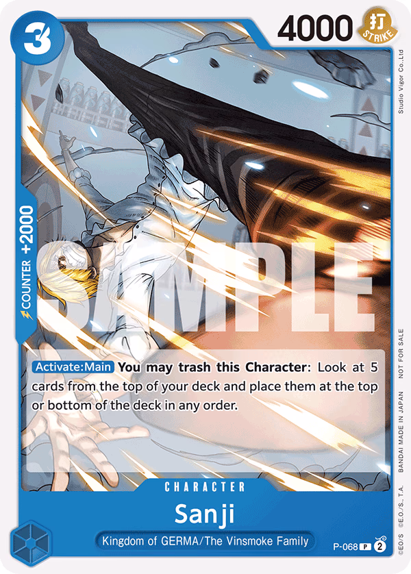 Sanji (Pirates Party Vol. 7) One Piece card (P-068, Promotion Cards)