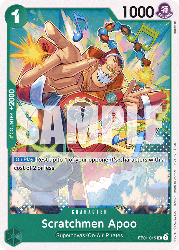 Scratchmen Apoo (Tournament Pack 2025 Vol. 2) One Piece card (EB01-015, Promotion Cards)