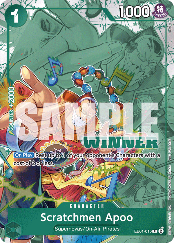 Scratchmen Apoo (Winner Pack 2025 Vol. 2) One Piece card (EB01-015, Promotion Cards)
