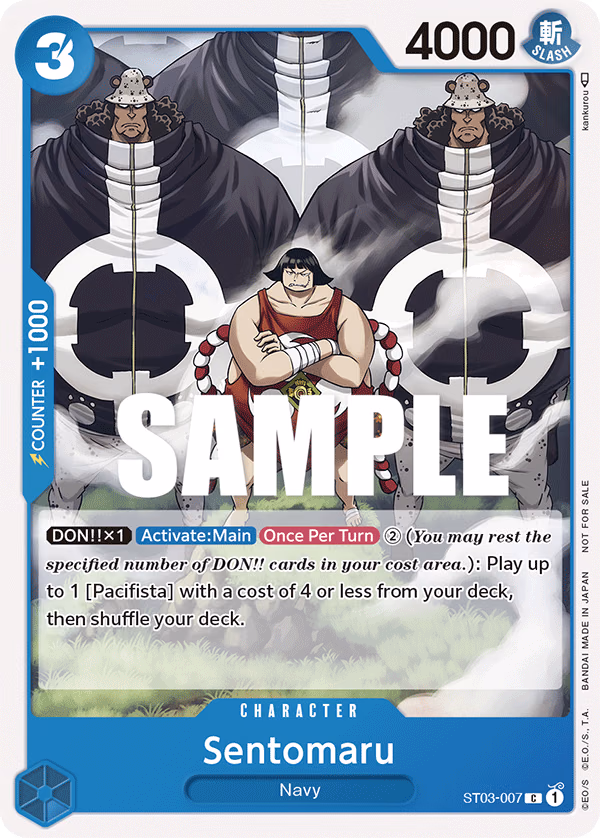 Sentomaru (Tournament Pack Vol. 3 Participant) One Piece card (ST03-007, Promotion Cards)