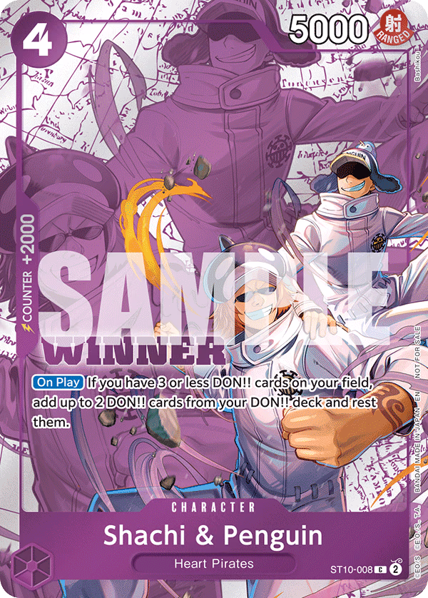 Shachi & Penguin (Winner Pack 2025 Vol. 4) One Piece card (ST10-008, Promotion Cards)