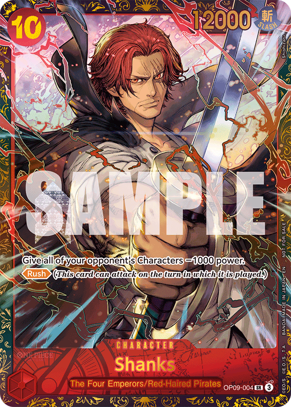 Shanks (Championship 25-26 Offline Regionals Season 2) One Piece card (OP09-004, Promotion Cards)