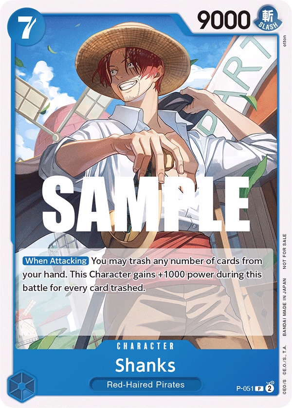 Shanks (Sealed Battle Kit Vol. 1) One Piece card (P-051, Promotion Cards)