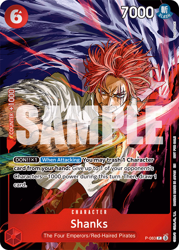 Shanks (Event Pack Vol. 6) One Piece card (P-083, Promotion Cards)