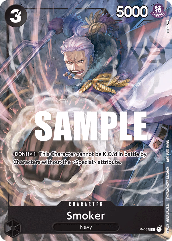 Smoker (Pre-Release) One Piece card (P-025, Promotion Cards)
