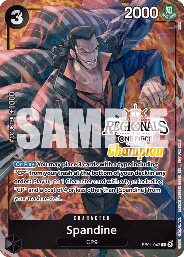 Spandine (Online Regional Champion Card Set 2025 Vol.1) One Piece card (EB01-043, Promotion Cards)
