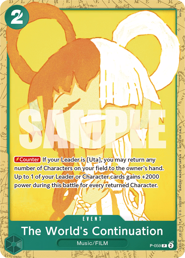 The World's Continuation (Starter Deck 11: Uta Deck Battle) One Piece card (P-059, Promotion Cards)