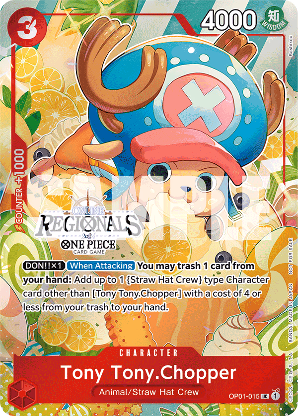 Tony Tony.Chopper (Offline Regional 2024 Vol. 3 Finalist) One Piece card (OP01-015, Promotion Cards)