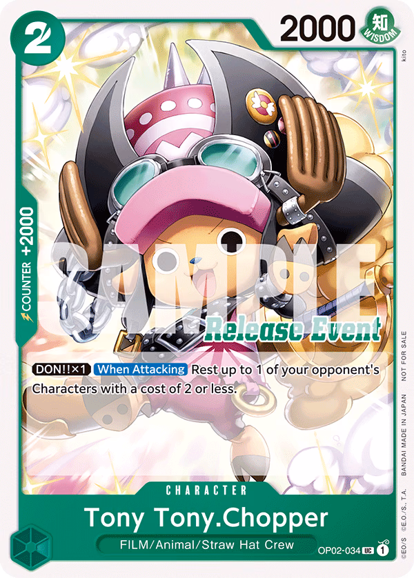 Tony Tony.Chopper (ST15 - ST20 Release Event Pack) One Piece card (OP02-034, Promotion Cards)