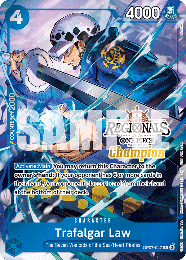 Trafalgar Law (Offline Regional Champion Card Set 2025 Vol.2) One Piece card (OP07-047, Promotion Cards)