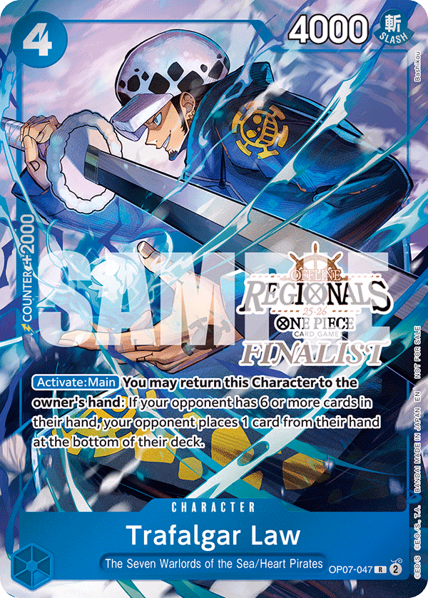 Trafalgar Law (Offline Regional Finalist Card Set 2025 Vol.2) One Piece card (OP07-047, Promotion Cards)