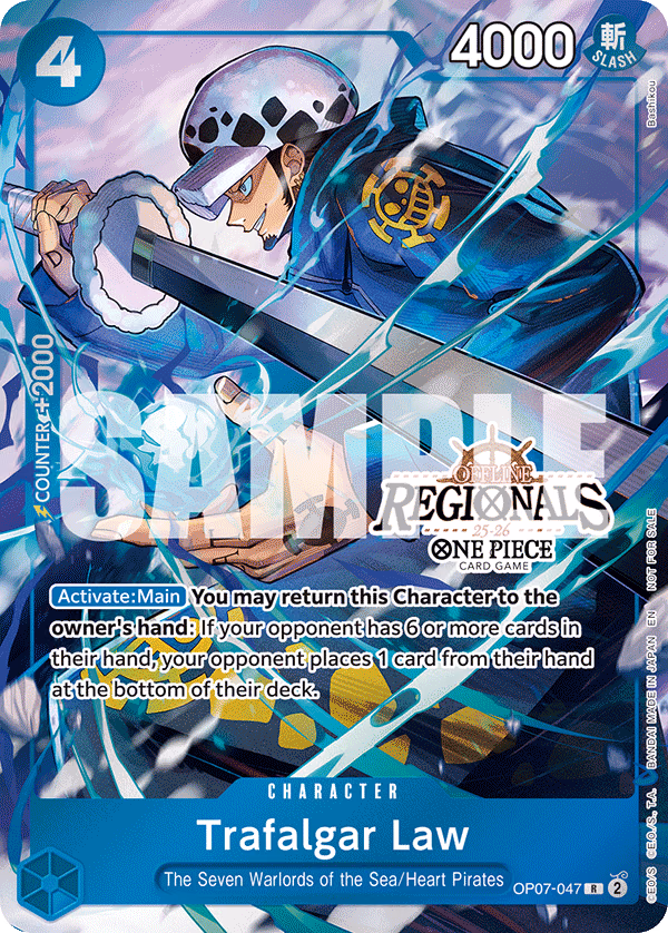 Trafalgar Law (Offline Regional Participation Pack 2025 Vol.2) One Piece card (OP07-047, Promotion Cards)