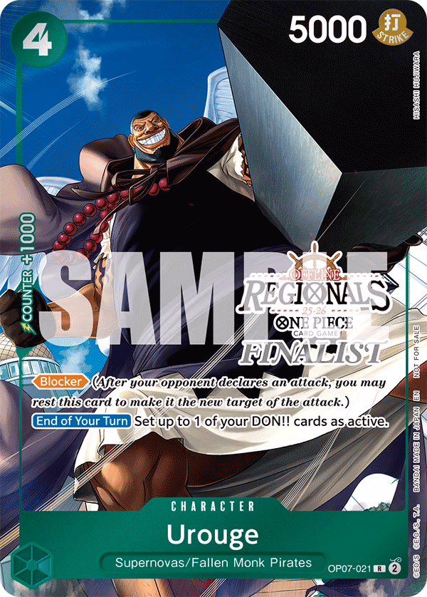 Urouge (Offline Regional Finalist Card Set 2025 Vol.1) One Piece card (OP07-021, Promotion Cards)