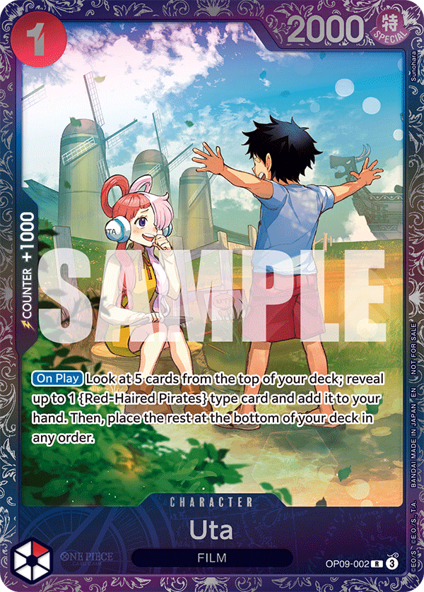 Uta (Treasure Cup 2025) One Piece card (OP09-002, Promotion Cards)