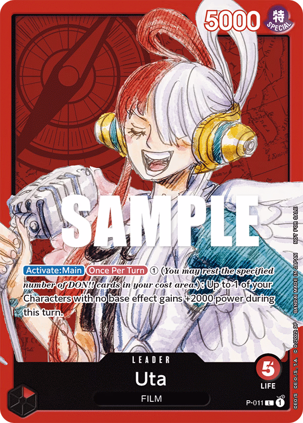 Uta (One Piece Film Red) One Piece card (P-011, Promotion Cards)