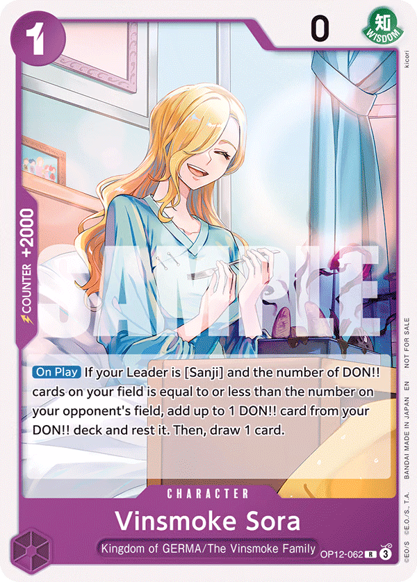 Vinsmoke Sora (Tournament Pack 2026 Vol. 1) One Piece card (OP12-062, Promotion Cards)