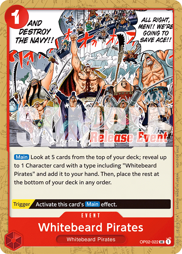 Whitebeard Pirates (ST15 - ST20 Release Event Pack) One Piece card (OP02-022, Promotion Cards)