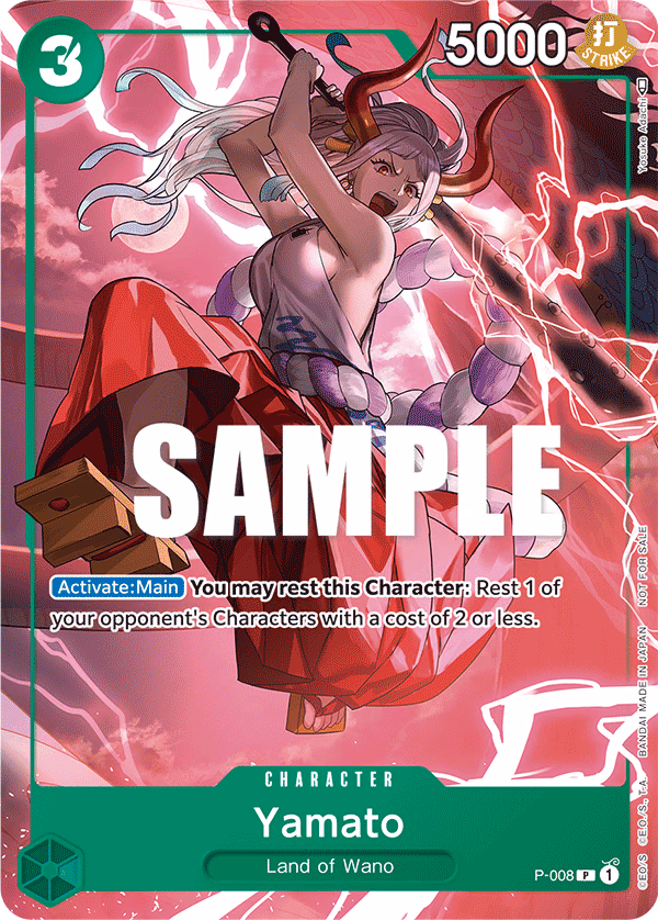 Yamato (Tournament Pack Vol. 1) One Piece card (P-008, Promotion Cards)