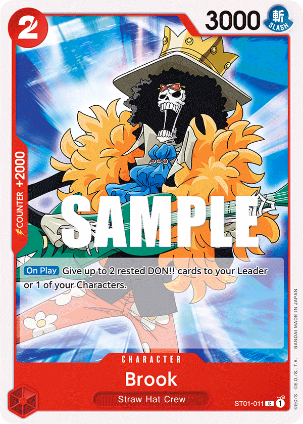 Brook One Piece card (ST01-011, Starter Deck 1: Straw Hat Crew)