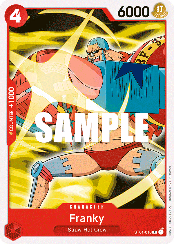 Franky One Piece card (ST01-010, Starter Deck 1: Straw Hat Crew)
