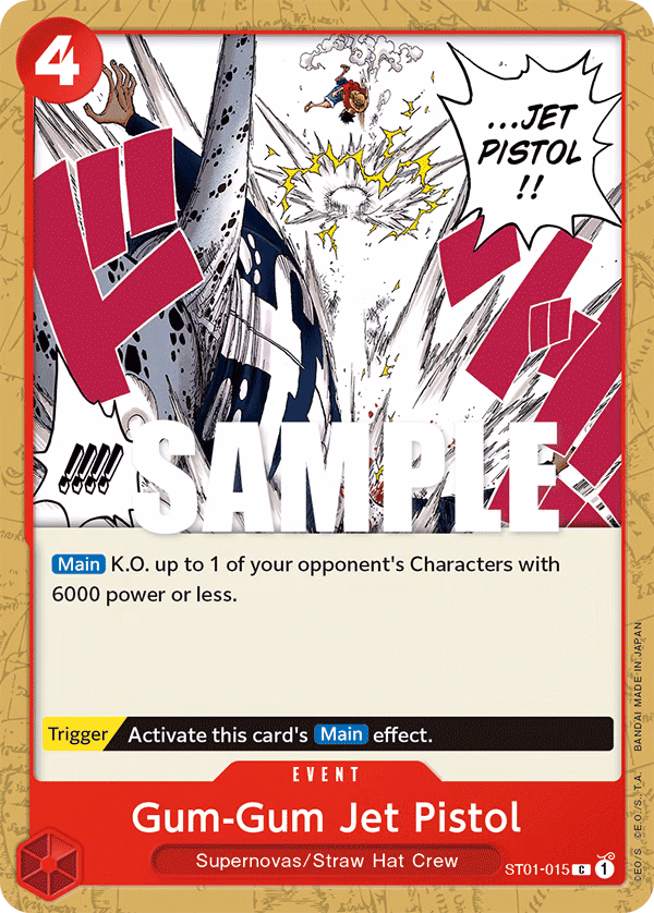 Gum-Gum Jet Pistol One Piece card (ST01-015, Starter Deck 1: Straw Hat Crew)