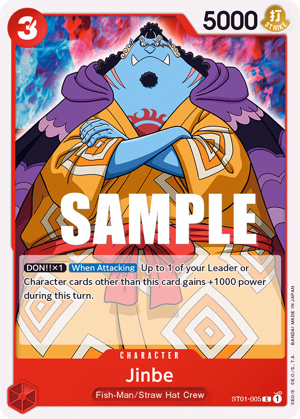 Jinbe One Piece card (ST01-005, Starter Deck 1: Straw Hat Crew)
