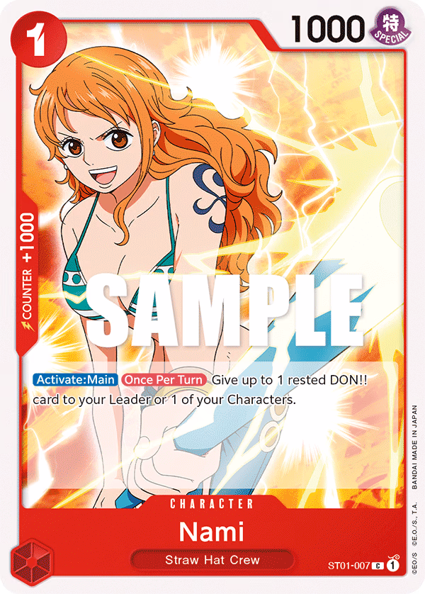 Nami One Piece card (ST01-007, Starter Deck 1: Straw Hat Crew)