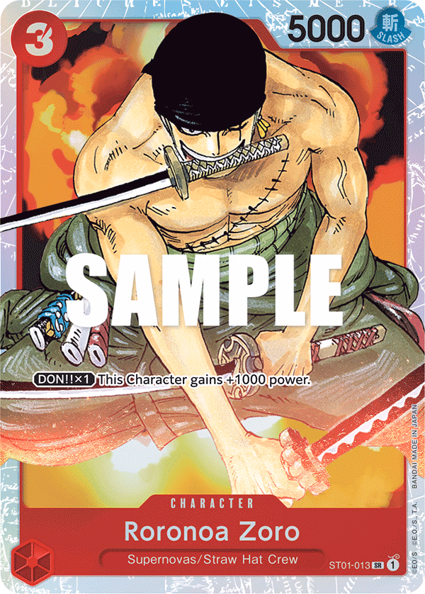 Roronoa Zoro One Piece card (ST01-013, Starter Deck 1: Straw Hat Crew)