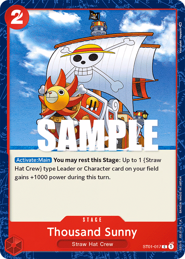 Thousand Sunny One Piece card (ST01-017, Starter Deck 1: Straw Hat Crew)