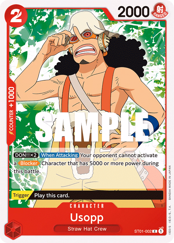 Usopp One Piece card (ST01-002, Starter Deck 1: Straw Hat Crew)