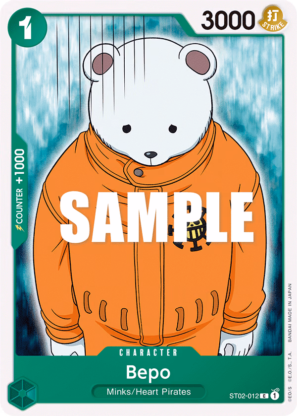 Bepo One Piece card (ST02-012, Starter Deck 2: Worst Generation)