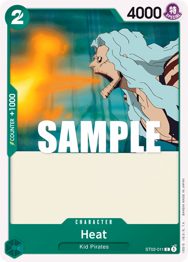 Heat One Piece card (ST02-011, Starter Deck 2: Worst Generation)