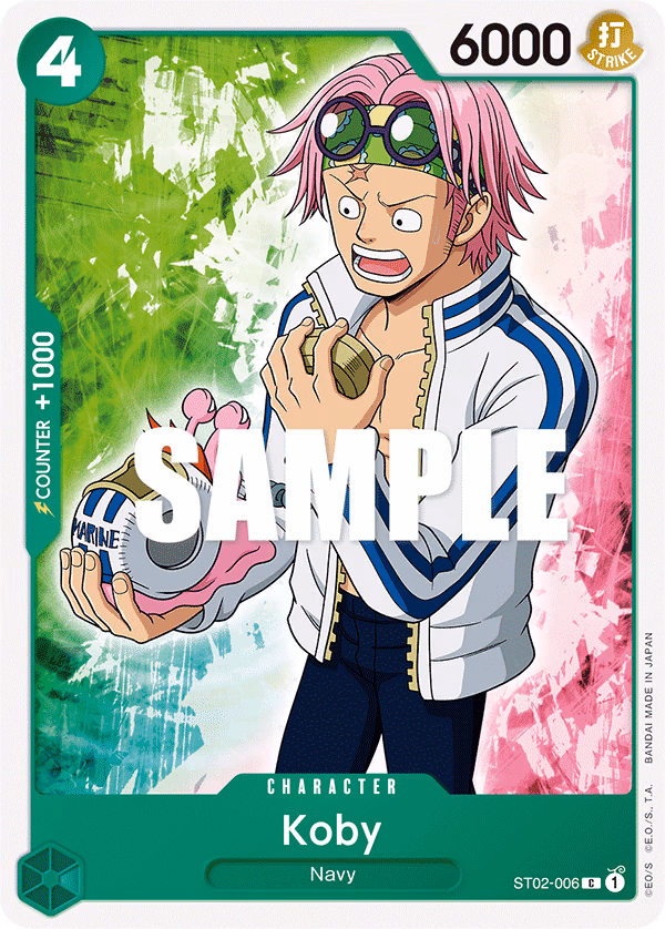 Koby One Piece card (ST02-006, Starter Deck 2: Worst Generation)