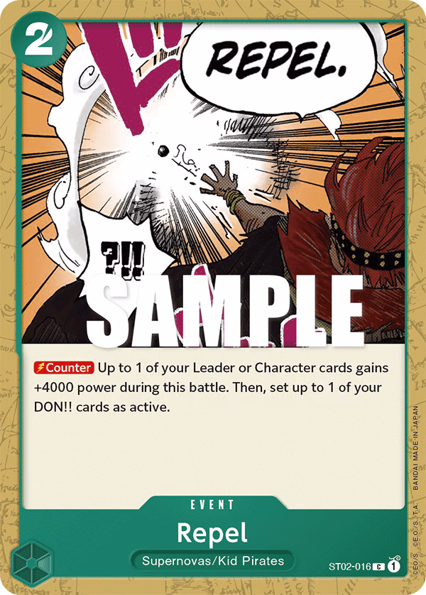 Repel One Piece card (ST02-016, Starter Deck 2: Worst Generation)