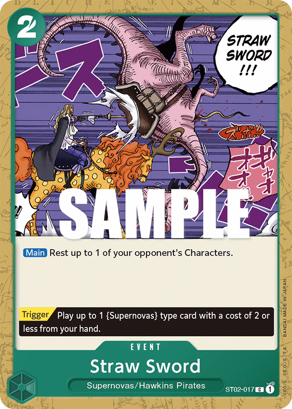 Straw Sword One Piece card (ST02-017, Starter Deck 2: Worst Generation)