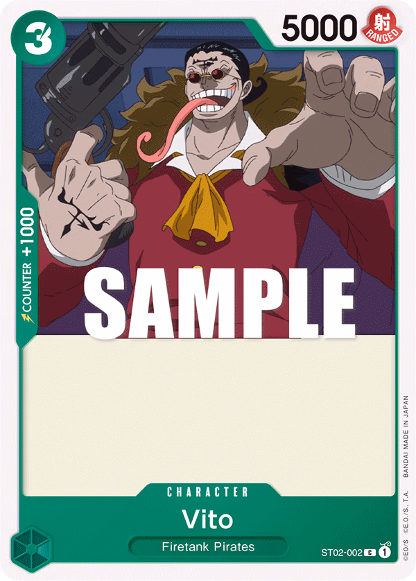 Vito One Piece card (ST02-002, Starter Deck 2: Worst Generation)
