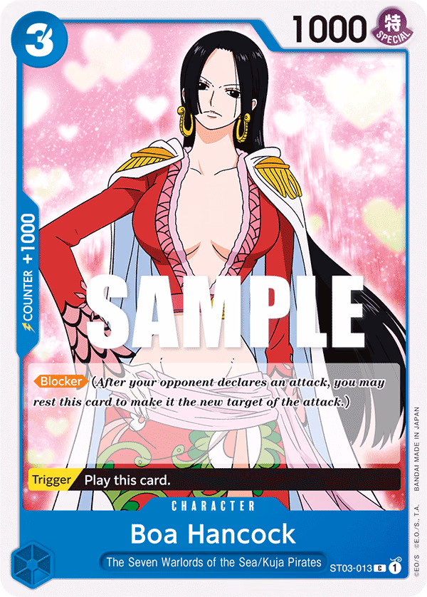 Boa Hancock One Piece card (ST03-013, Starter Deck 3: The Seven Warlords of The Sea)