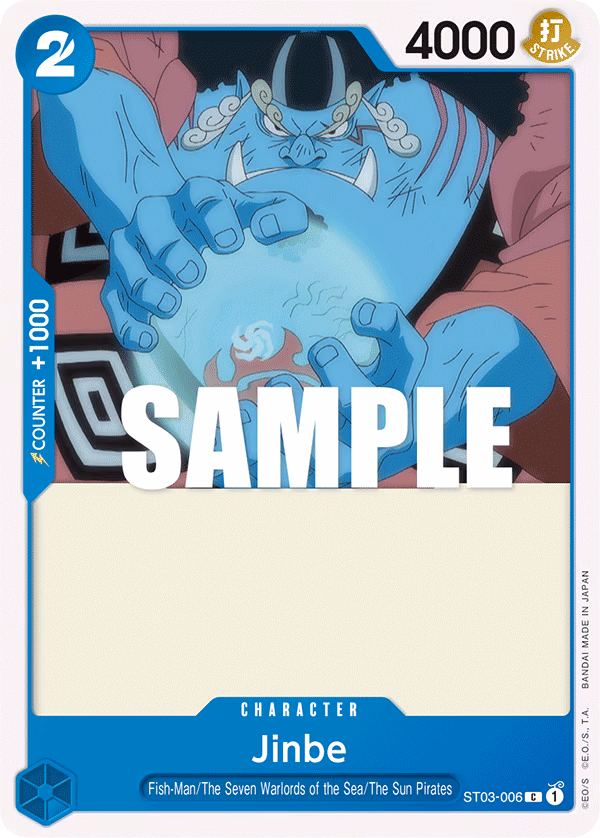 Jinbe One Piece card (ST03-006, Starter Deck 3: The Seven Warlords of The Sea)